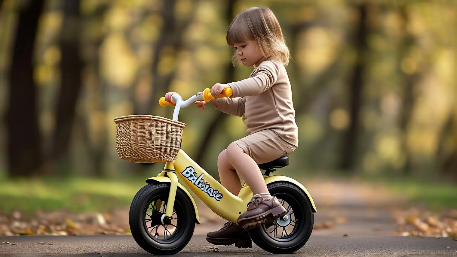 Balance Bike with Basket for Kids - Lightweight Easy Ride