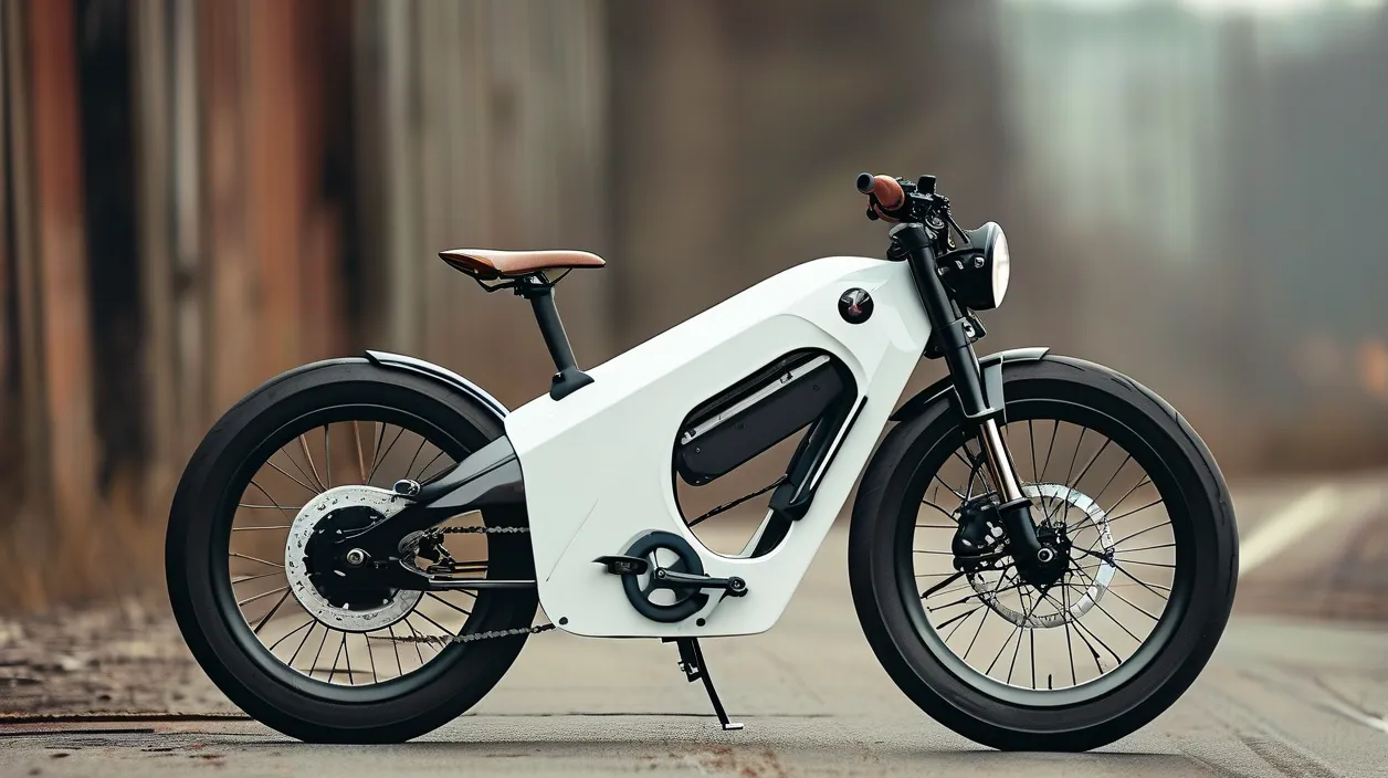 White Motorbike | Sleek Lightweight Commuter Bike for Urban Rides