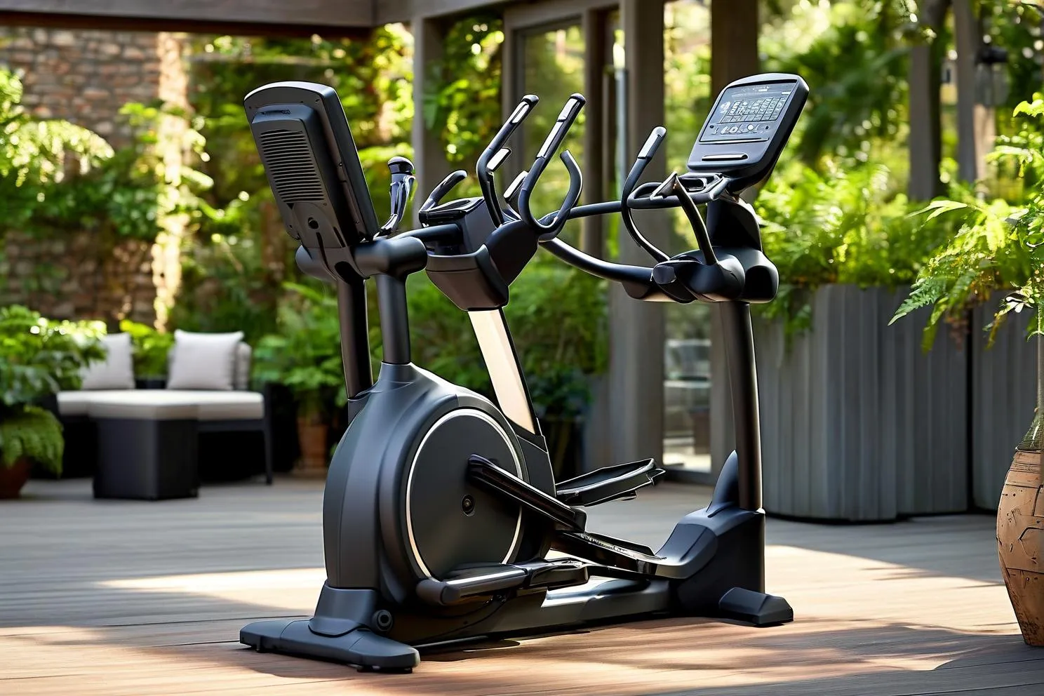 Outdoor Elliptical - Low-Impact Cardio Machine for Home & Gym