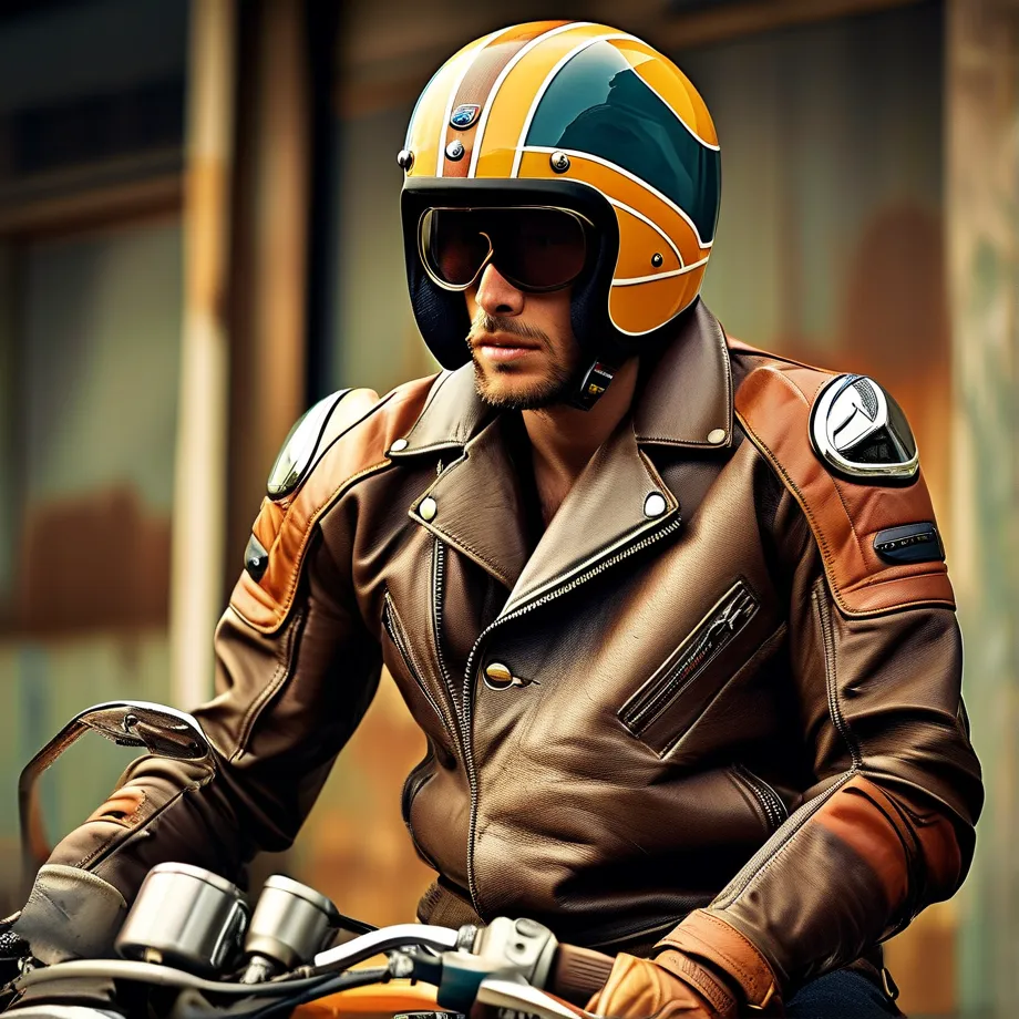 Vintage Honda Motorcycle Leather Jacket - Classic Rider Gear