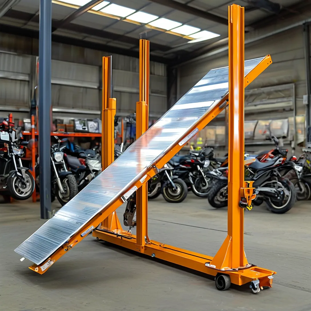 Motorcycle Load Ramp - Heavy-Duty Aluminum Folding for Truck